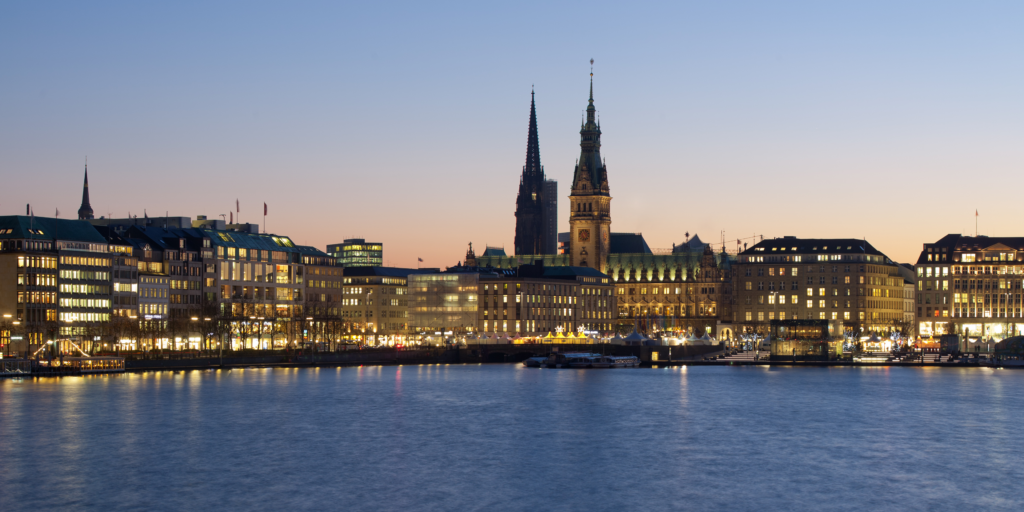 The Elbe and Alster rivers
